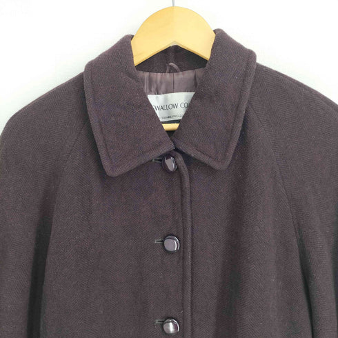 スワロウコート SWALLOW COAT ラグランウールステンカラーコート レディース JPN:9号