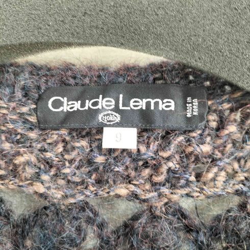 CLAUDE LEMA ナイロン混 ウールカーディガン レディース JPN:9号