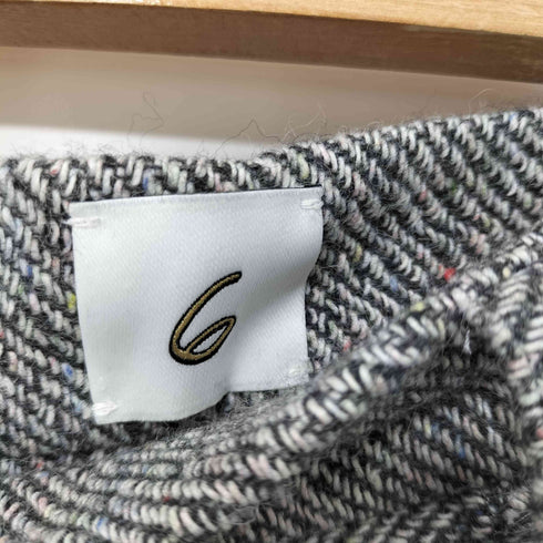 ロクビューティーアンドユースユナイテッドアローズ 6 BEAUTY & YOUTH UNITED ARROWS NEP TWEED PANTS ネップ ツイード タックパンツ レディース JPN:38