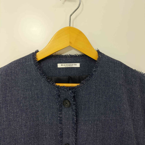 ビューティーアンドユースユナイテッドアローズ BEAUTY & YOUTH UNITED ARROWS デニムライクツイードフリンジ ジャケット + パンツ セットアップ レディース 上下共に:M