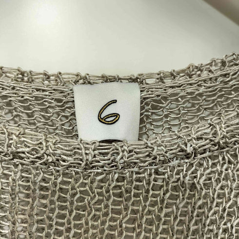 ロクビューティーアンドユースユナイテッドアローズ 6 BEAUTY & YOUTH UNITED ARROWS 23SS RAYON NYLON BRIGHT MESH KNIT レディース