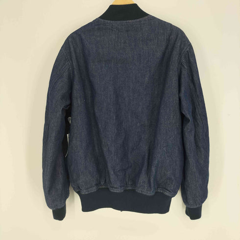 Jonbull ジョンブル 裏地波打キルティング ダブルジップ ジップアップ デニム ブルゾン メンズ  L