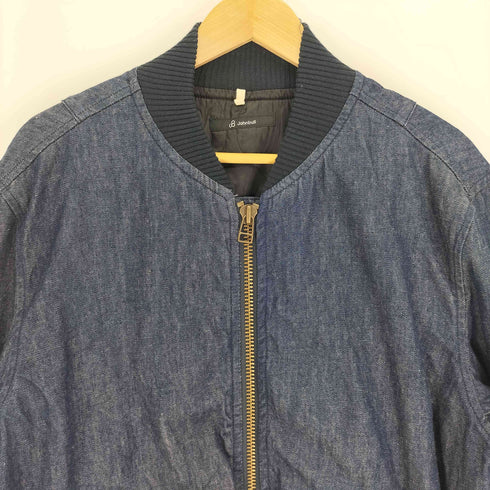 Jonbull ジョンブル 裏地波打キルティング ダブルジップ ジップアップ デニム ブルゾン メンズ  L