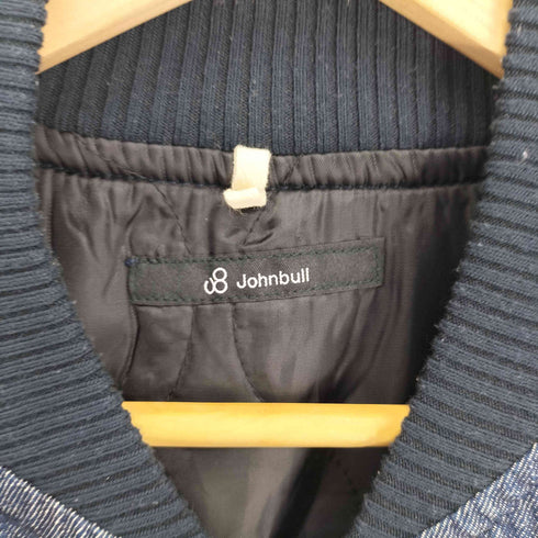 Jonbull ジョンブル 裏地波打キルティング ダブルジップ ジップアップ デニム ブルゾン メンズ  L