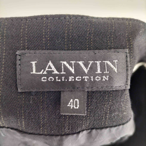 ランバン LANVIN ウールストレートスラックス レディース 40