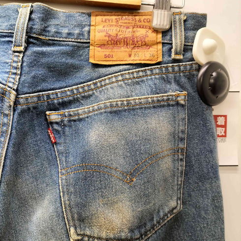 リーバイス Levis 90S 93年1月製 USA製 バレンシア工場製 ボタン裏555刻印 501 ボタンフライ ストレート デニム パンツ メンズ W30L36
