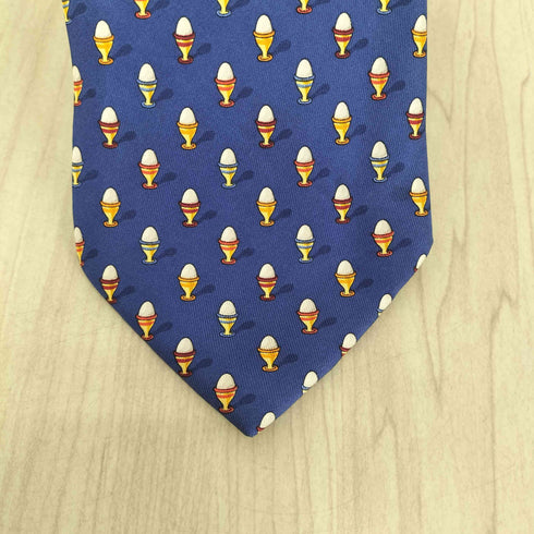 サルヴァトーレフェラガモ Salvatore Ferragamo イラストデザインシルクネクタイ メンズ