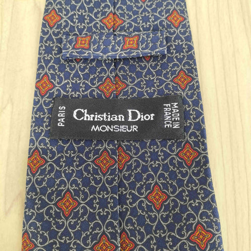 クリスチャンディオール Christian Dior 総柄シルクネクタイ メンズ