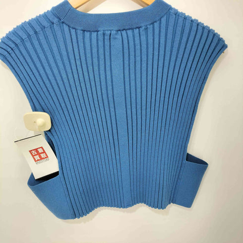 ハイク HYKE 22AW WIDE RIBBED CROPPED VEST クロップド ニット ベスト レディース