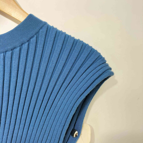 ハイク HYKE 22AW WIDE RIBBED CROPPED VEST クロップド ニット ベスト レディース