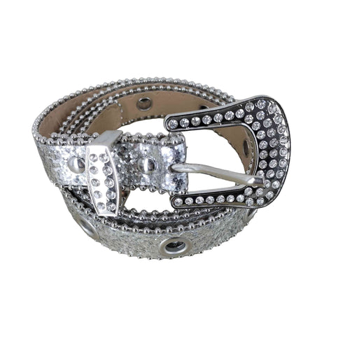 ラメ&ラインストーンベルト Y2K レディース