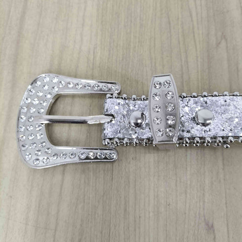 ラメ&ラインストーンベルト Y2K レディース