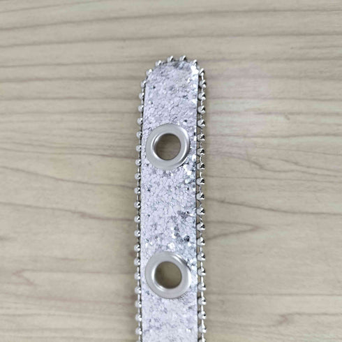 ラメ&ラインストーンベルト Y2K レディース