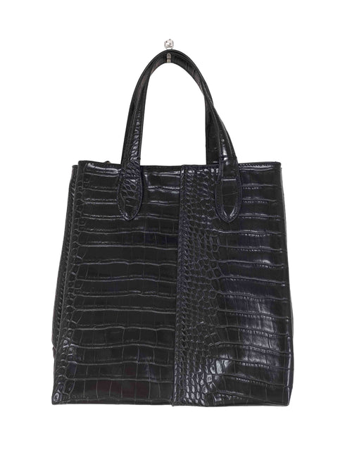 ザラ ZARA クロコ型押しトートバッグ レディース
