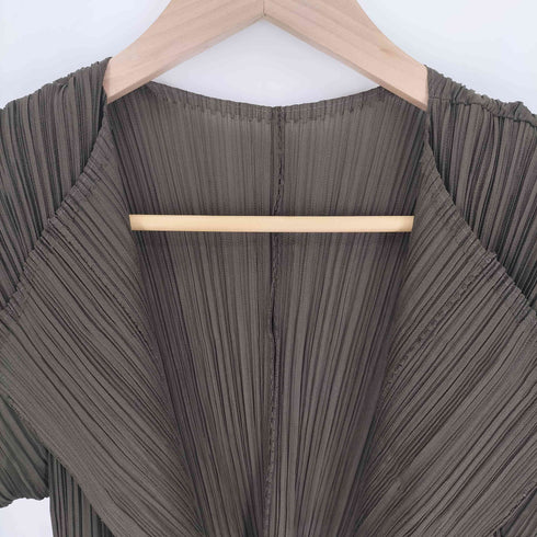 プリーツプリーズイッセイミヤケ PLEATS PLEASE ISSEY MIYAKE プリーツ ボタンレス カーディガン レディース JPN:3