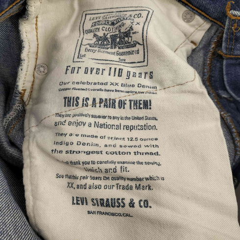 リーバイス Levis 90S 95年10月製 USA製 バレンシア工場製 ボタン裏555刻印 501 ボタンフライ ストレート デニムパンツ ビックE メンズ W32 L36