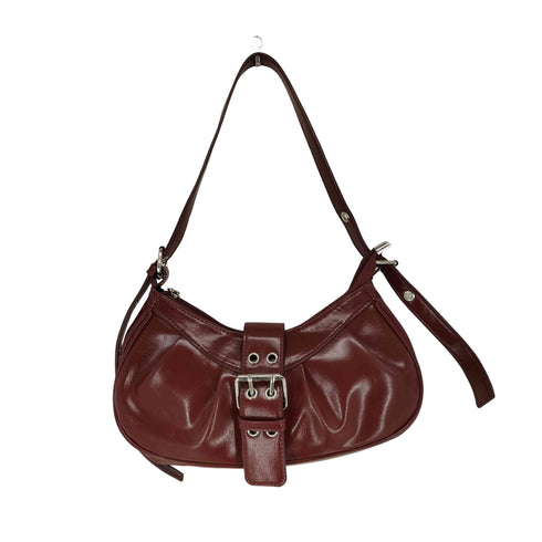 フェイクレザーショルダーバッグ Y2K レディース