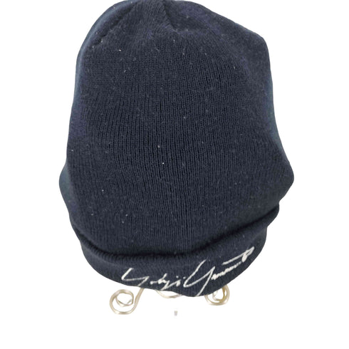 ヨウジヤマモト Yohji Yamamoto ロゴ刺繍ニット帽 メンズ