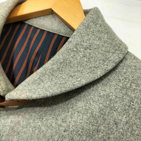 タケオキクチ TAKEO KIKUCHI チンストラップ ショールカラー ウール ステンカラーコート メンズ