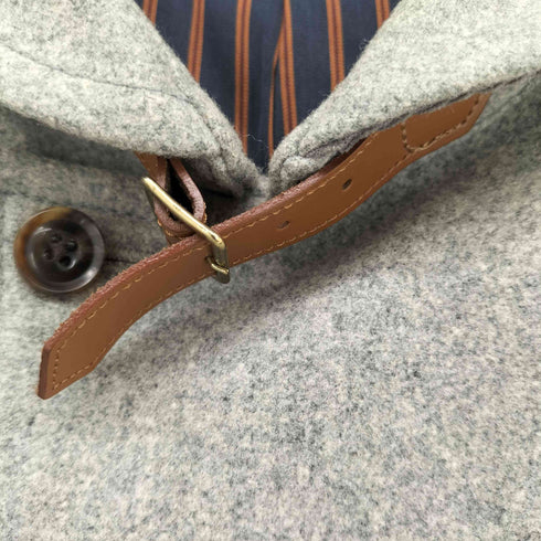 タケオキクチ TAKEO KIKUCHI チンストラップ ショールカラー ウール ステンカラーコート メンズ