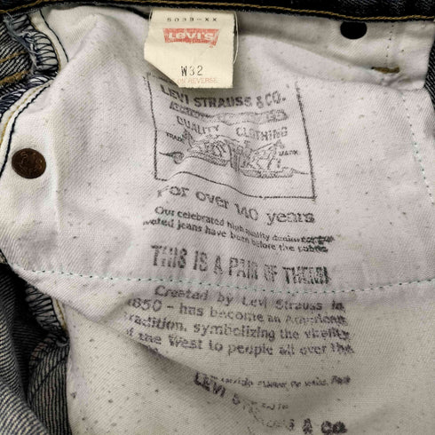 リーバイス Levis 日本製 ボタン裏J22刻印 503B ボタンフライ ストレート デニム パンツ  ビックE 赤耳 メンズ  W32L34