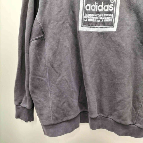 アディダス adidas 80-90S 万国旗 刺繍タグ センター トレフォイルロゴ 刺繍 スウェット トレーナー メンズ import:L