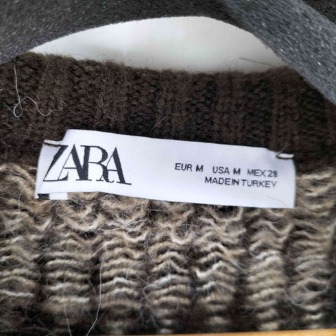 ザラ ZARA ジャガードニット カーディガン レディース import:M