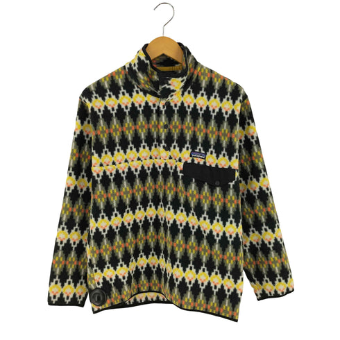 パタゴニアシンチラ PATAGONIA SYNCHILLA 総柄 スナップ-T フリースプルオーバー メンズ import:S