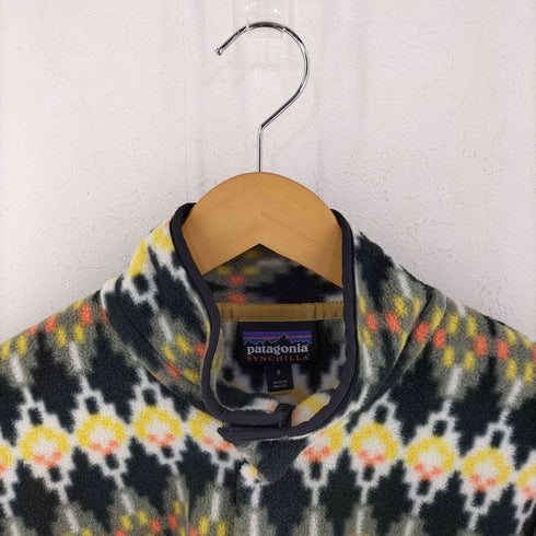パタゴニアシンチラ PATAGONIA SYNCHILLA 総柄 スナップ-T フリースプルオーバー メンズ import:S
