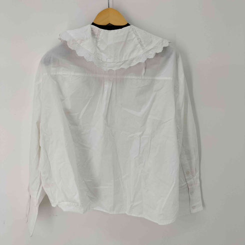 ザラ ZARA ピーターパンカラー ポプリンシャツ レディース import:L