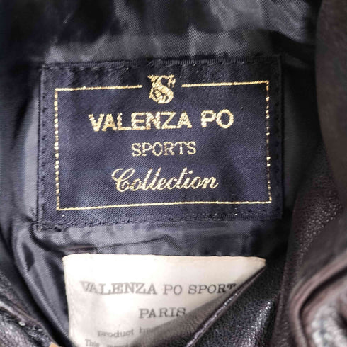 バレンザポースポーツ VALENZA PO SPORTS 羊革 パッチ レザー ダウン ジャケット レディース