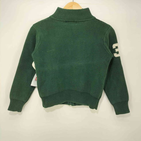 ポロバイラルフローレン Polo by RALPH LAUREN ワンポイント刺繍 ジップアップ コットンニット ドライバーズニット レディース 130