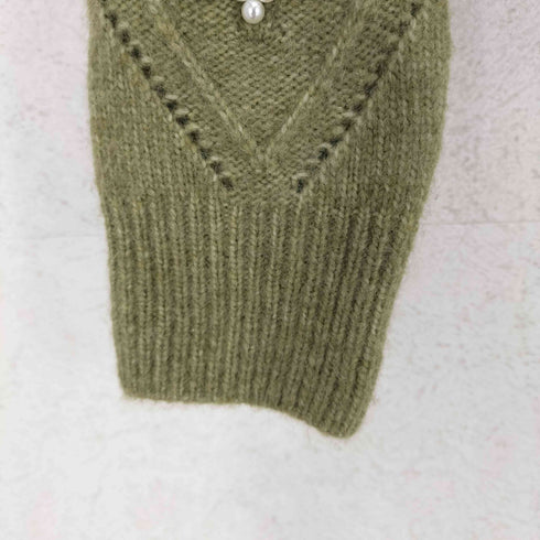 ザラ ZARA ビジュー装飾クロップドニット レディース S