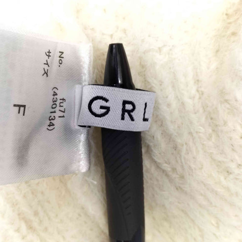 グレイル GRL フェザーニットVネックパールカーディガン レディース FREE