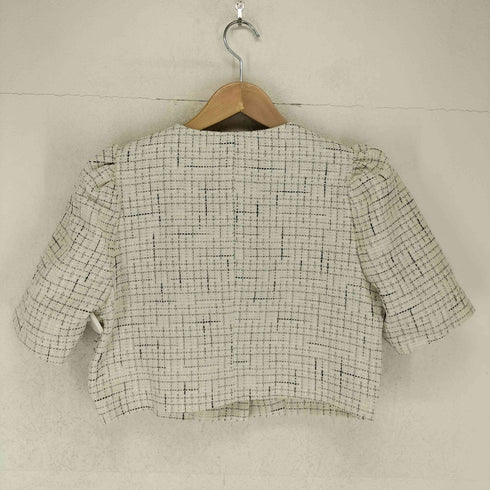 ナイスクラップ NICE CLAUP ツイード ショート ジャケット レディース F