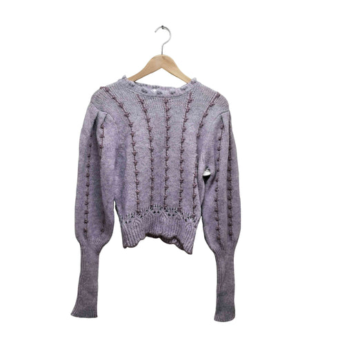 ザラ ZARA ラメケーブルクロップドニット レディース  M