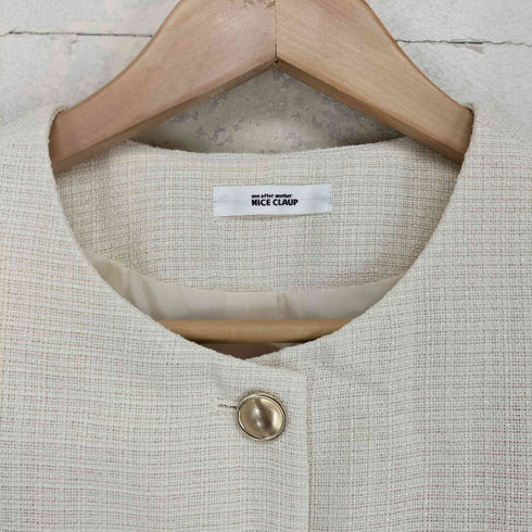 ナイスクラップ NICE CLAUP ツイード ショート ジャケット レディース F