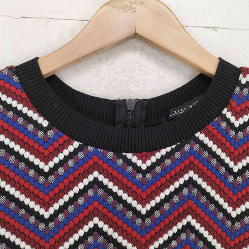 ザラ ZARA WOMEN 半袖ニットワンピース レディース M