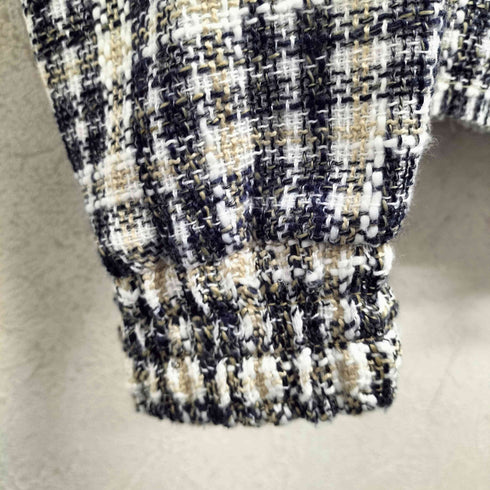 ザラ ZARA ツイードチェックジャケット レディース  S