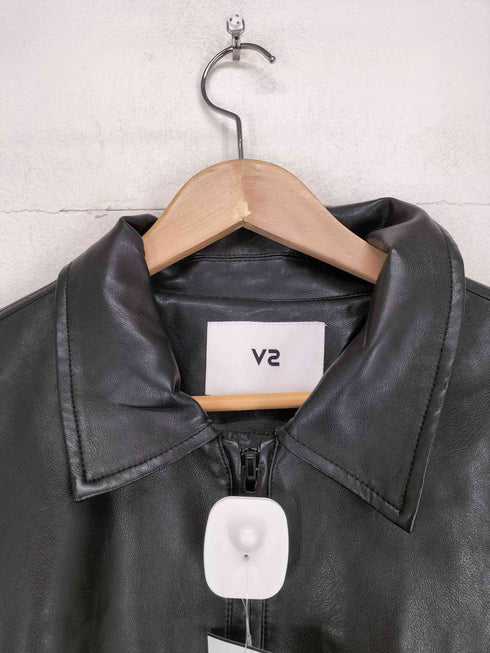 V2 フェイクレザージップジャケット cool メンズ M