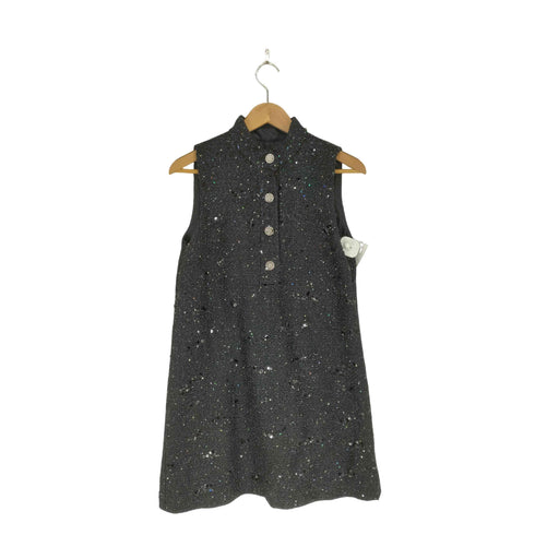ザラ ZARA ラメスパンコールノースリーブワンピース レディース M