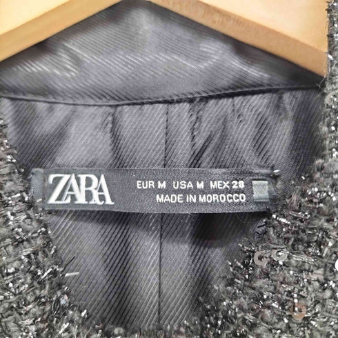 ザラ ZARA ラメスパンコールノースリーブワンピース レディース M
