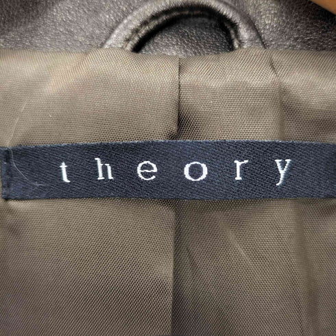 セオリー theory Lamb ラムレザー 2Bシングルジャケット フレアパンツ ラメデザイン スーツ セットアップ レディース 2