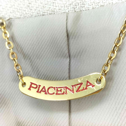 ピアチェンツァ PIACENZA カシミヤ 100 チェック柄 チェスターコート レディース FREE