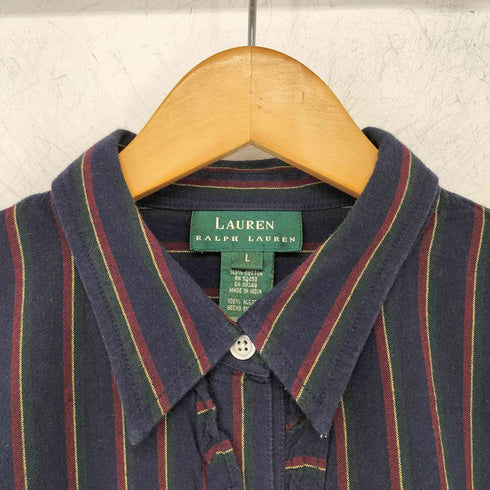 ラルフローレン RALPH LAUREN ストライプフリルシャツ レディース import:L