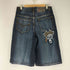 刺繍デザインデニムショーツ レディース