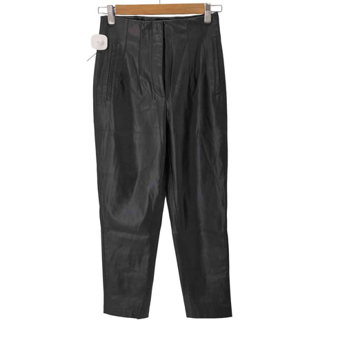 ザラ ZARA ハイウエストフェイスレザーパンツ レディース JPN:S