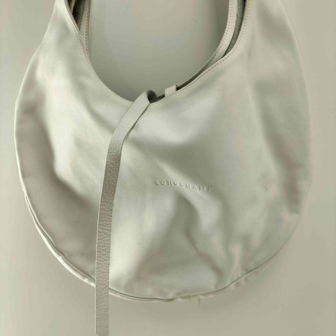 ロンシャン LONGCHAMP フランス製 ロゴ型押し レザー ラウンド ワンショルダーバッグ レディース