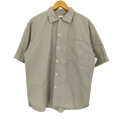 ダントン DANTON コットンポプリン ワイド ストライプ ワークシャツ メンズ JPN:42