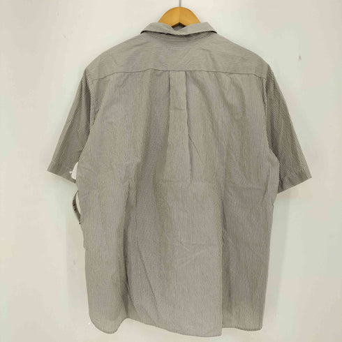 ダントン DANTON コットンポプリン ワイド ストライプ ワークシャツ メンズ JPN:42